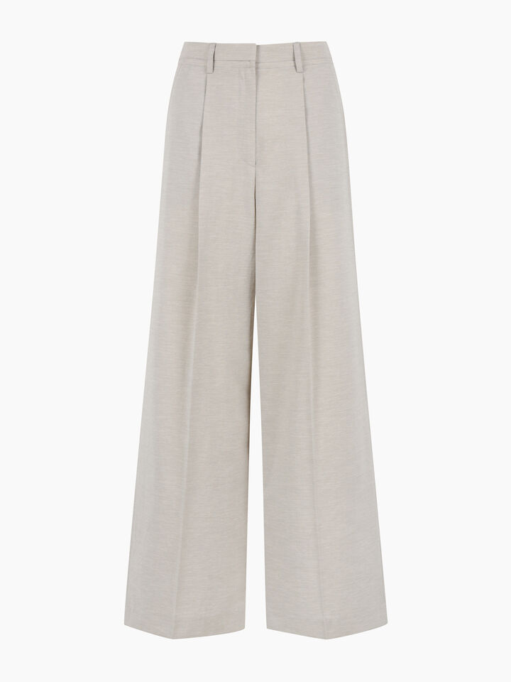 Light beige flared trousers - sisley k pantaloni flare - Bege | Sisley K image number 1